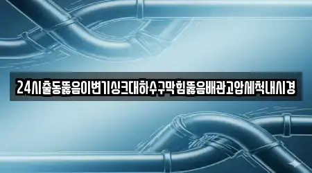24시출동뚫음이변기싱크대하수구막힘뚫음배관고압세척내시경