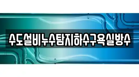 수도설비누수탐지하수구욕실방수