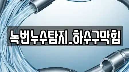 녹번누수탐지.하수구막힘