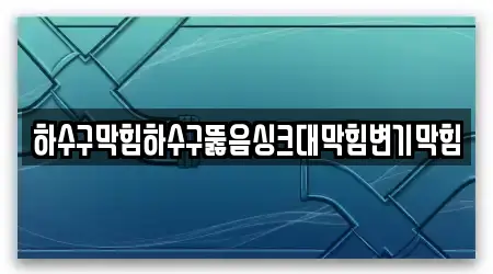 하수구막힘하수구뚫음싱크대막힘변기막힘