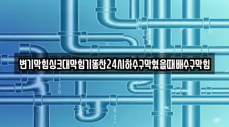 변기막힘싱크대막힘기똥찬24시하수구막혔을때배수구막힘