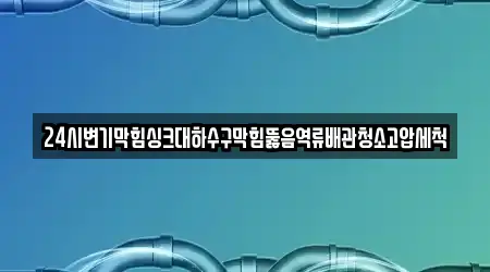 24시변기막힘싱크대하수구막힘뚫음역류배관청소고압세척