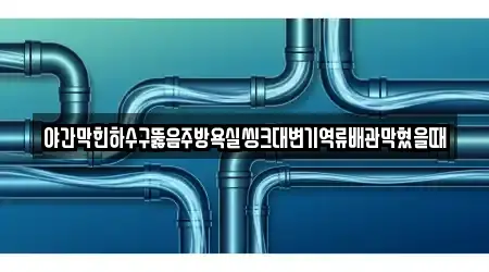 야간막힌하수구뚫음주방욕실씽크대변기역류배관막혔을때