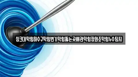 싱크대막힘하수구막힘변기막힘뚫는곳배관막힘정화조막힘누수탐지