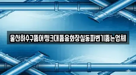 울산하수구뚫어씽크대뚫음화장실동파변기뚫는업체