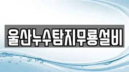울산누수탐지무룡설비
