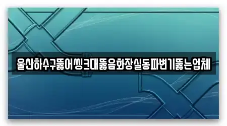 울산하수구뚫어씽크대뚫음화장실동파변기뚫는업체