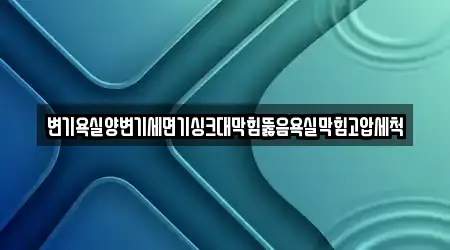 변기욕실양변기세면기싱크대막힘뚫음욕실막힘고압세척