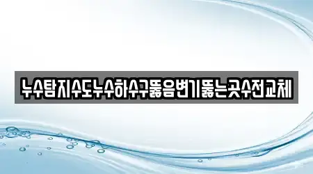 누수탐지수도누수하수구뚫음변기뚫는곳수전교체