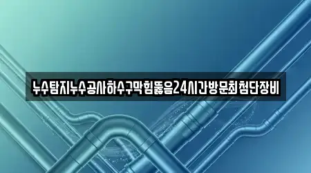 누수탐지누수공사하수구막힘뚫음24시간방문최첨단장비