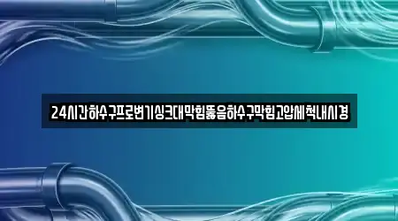 24시간하수구프로변기싱크대막힘뚫음하수구막힘고압세척내시경