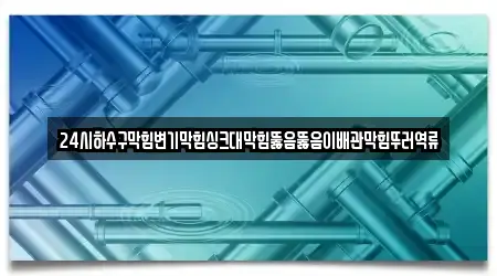 24시하수구막힘변기막힘싱크대막힘뚫음뚫음이배관막힘뚜러역류