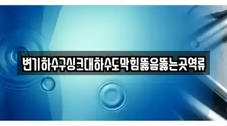 하수구 역류 프리미엄 전라남도 순천 인제동 3 업체
