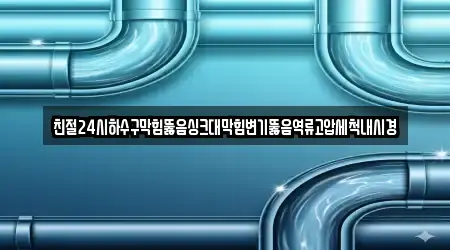 친절24시하수구막힘뚫음싱크대막힘변기뚫음역류고압세척내시경