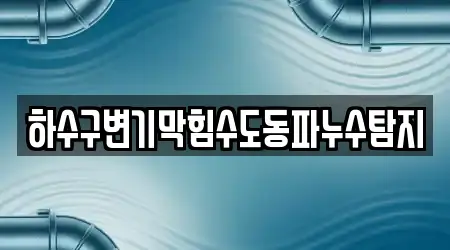 하수구변기막힘수도동파누수탐지