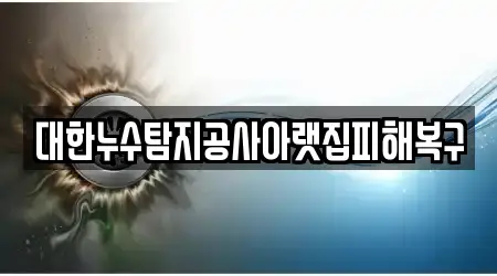 대한누수탐지공사아랫집피해복구