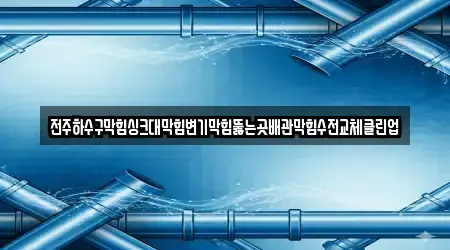 전주하수구막힘싱크대막힘변기막힘뚫는곳배관막힘수전교체클린업