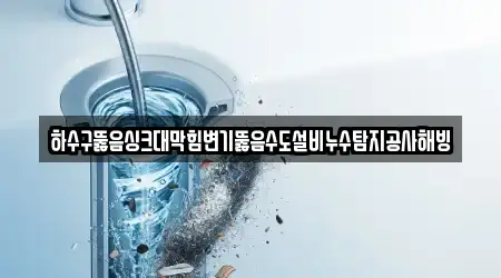 하수구뚫음싱크대막힘변기뚫음수도설비누수탐지공사해빙