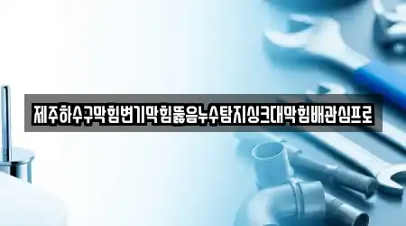 제주하수구막힘변기막힘뚫음누수탐지싱크대막힘배관심프로