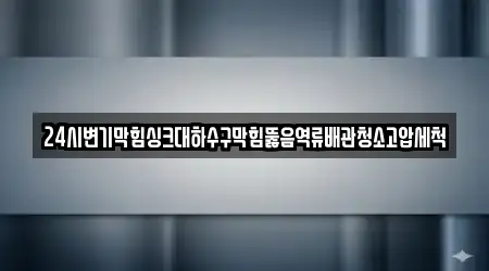 24시변기막힘싱크대하수구막힘뚫음역류배관청소고압세척