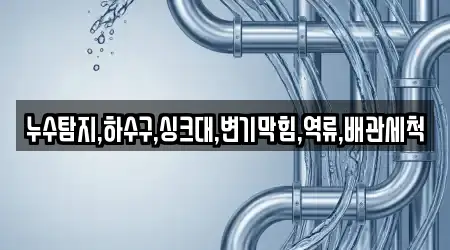 누수탐지,하수구,싱크대,변기막힘,역류,배관세척