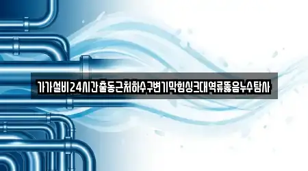 가가설비24시간출동근처하수구변기막힘싱크대역류뚫음누수탐사