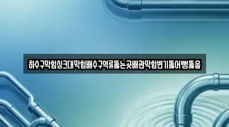 하수구막힘싱크대막힘배수구역류뚫는곳배관막힘변기뚫어뻥뚫음