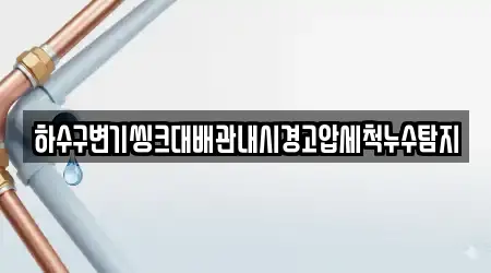 하수구변기씽크대배관내시경고압세척누수탐지