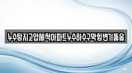누수탐지고압세척아파트누수하수구막힘변기뚫음