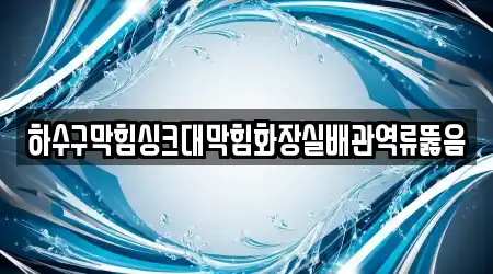 하수구막힘싱크대막힘화장실배관역류뚫음