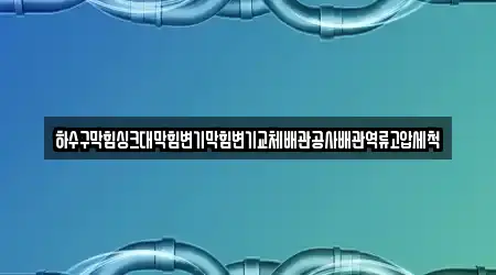 하수구막힘싱크대막힘변기막힘변기교체배관공사배관역류고압세척
