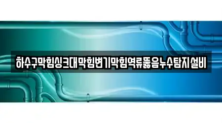 하수구막힘싱크대막힘변기막힘역류뚫음누수탐지설비
