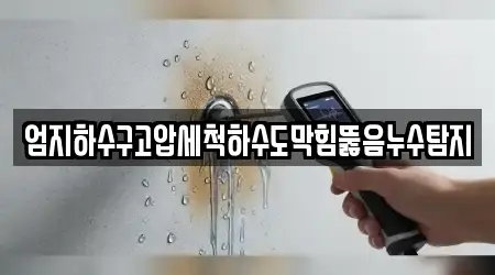 엄지하수구고압세척하수도막힘뚫음누수탐지