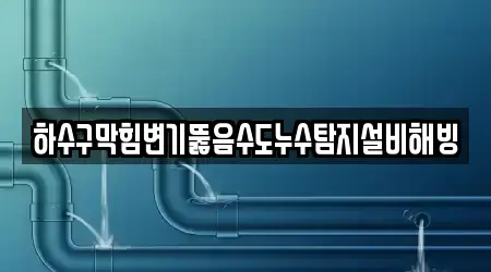 하수구막힘변기뚫음수도누수탐지설비해빙