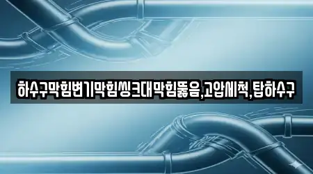 하수구막힘변기막힘씽크대막힘뚫음,고압세척,탑하수구