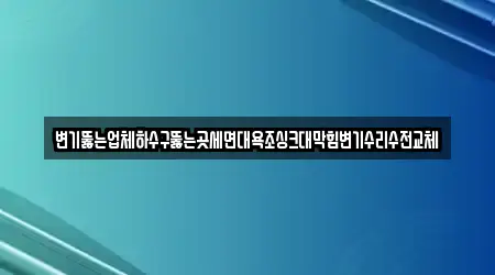 변기뚫는업체하수구뚫는곳세면대욕조싱크대막힘변기수리수전교체