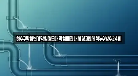 하수구막힘변기막힘씽크대막힘배관내시경고압세척누수방수24시
