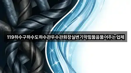 119하수구하수도하수관우수관화장실변기막힘뚫음뚫어주는업체