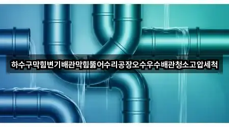 하수구막힘변기배관막힘뚫어수리공장오수우수배관청소고압세척