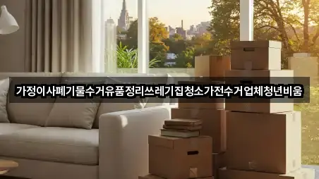 가정이사폐기물수거유품정리쓰레기집청소가전수거업체청년비움