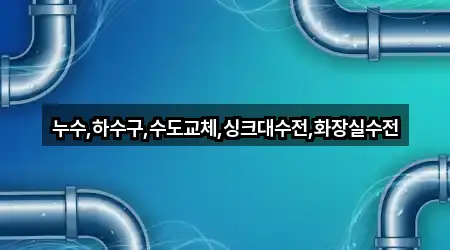 누수,하수구,수도교체,싱크대수전,화장실수전