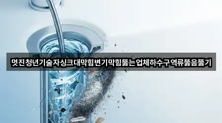 멋진청년기술자싱크대막힘변기막힘뚫는업체하수구역류뚫음뚫기