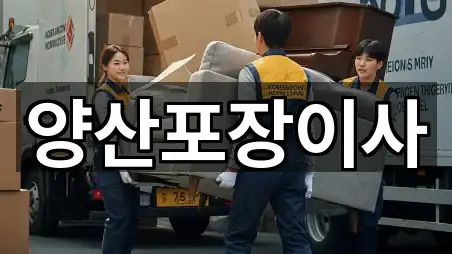 내 주변 양산시 물금읍포장이사 4곳 찾기