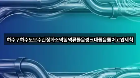 하수구하수도오수관정화조막힘역류뚫음씽크대뚫음뚫어고압세척
