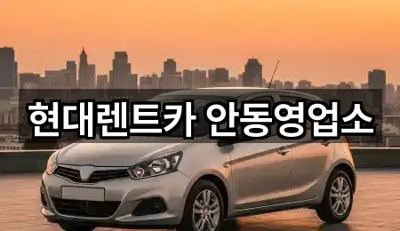 경상북도 안동시 화성동 렌트카 5곳 한 번에 정리