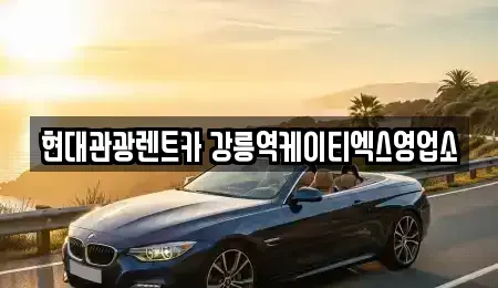 강원특별자치도 강릉시 남문동 렌트카 전문 현대관광렌트카 강릉역케이티엑스영업소