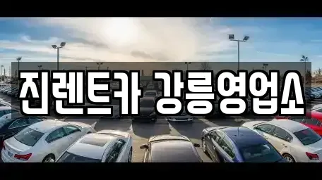 강원특별자치도 강릉시 지변동 렌트카 전문 진렌트카 강릉영업소