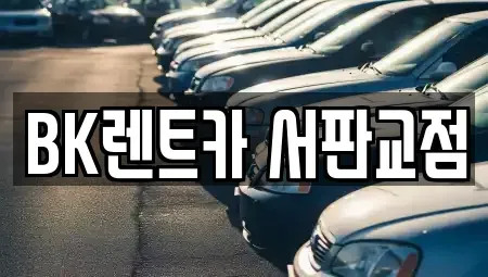 경기 성남시 분당구 대장동 렌트카 전문 BK렌트카 서판교점