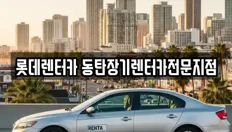 경기 용인시 기흥구 고매동 장기렌트카 전문 롯데렌터카 동탄장기렌터카전문지점