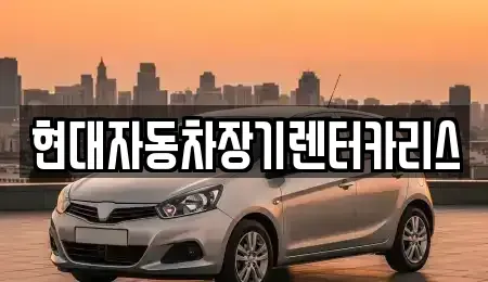 경기도 안양시 장기렌트카 전문 현대자동차장기렌터카리스